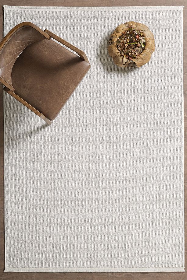 Naturel Bukleli Yumuşak Dokulu Iskandinav Dokuma Halı - 6