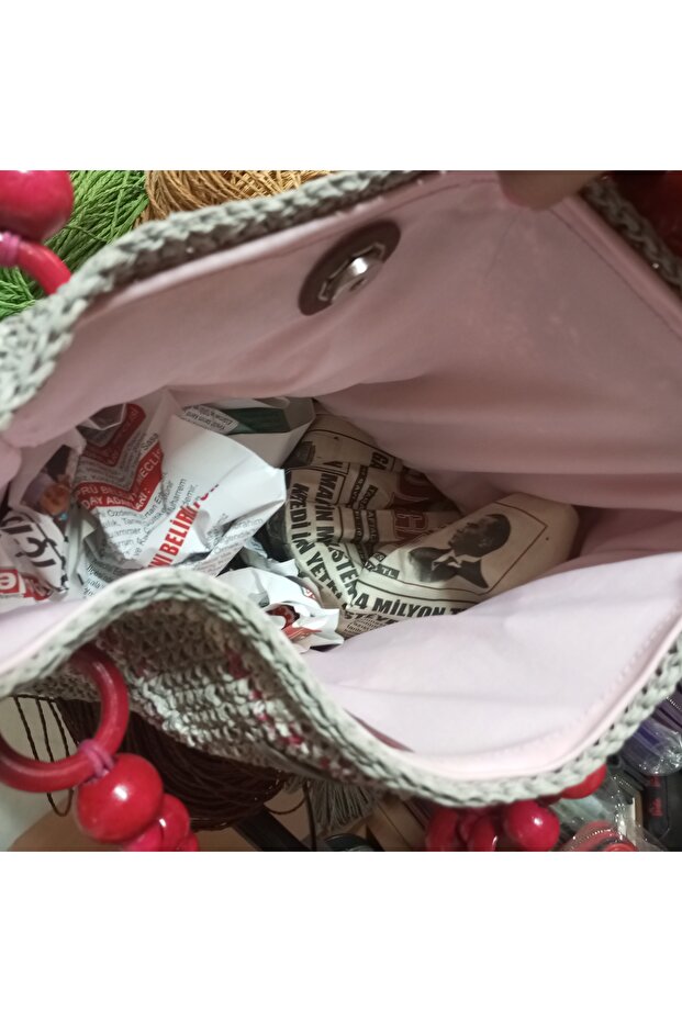 Kağıt Ip Örgü Çanta - 4