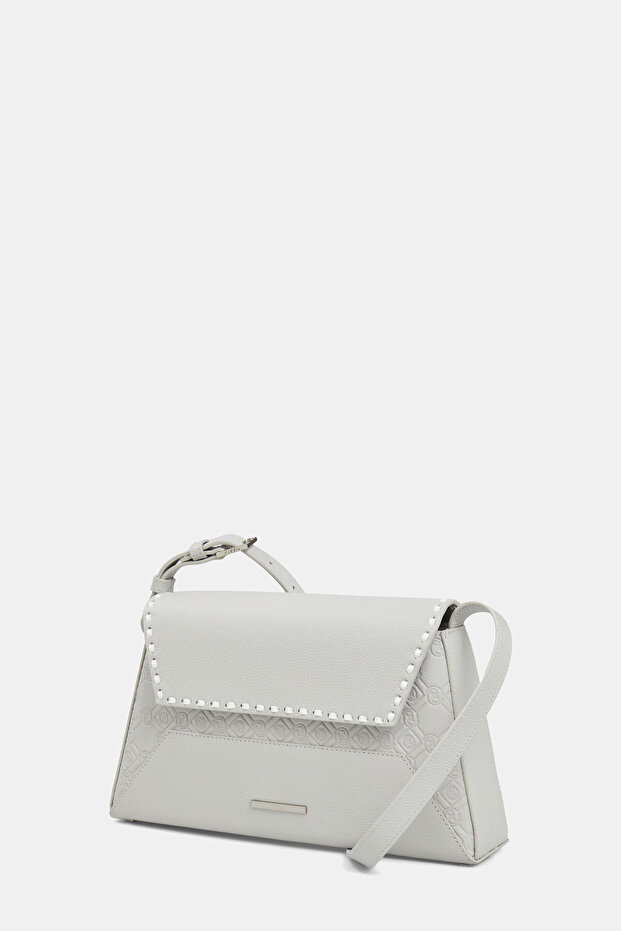 GRİ MONOGRAM DERİ ÇANTA - 5