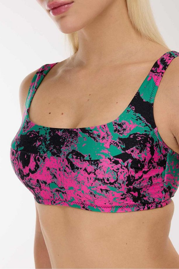4676 Yeşil Pembe Bikini Takımı - 3