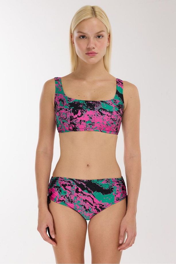 4676 Yeşil Pembe Bikini Takımı - 1