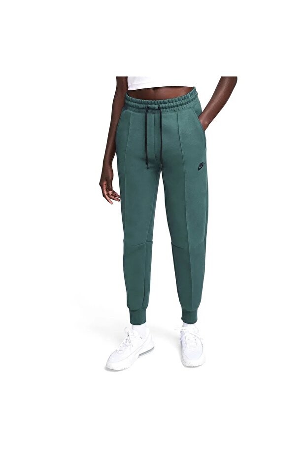 Odzież sportowa Tech Fleece Standard Fit Mid Rise Jogger Damskie spodnie dresowe ciemnozielone - 2