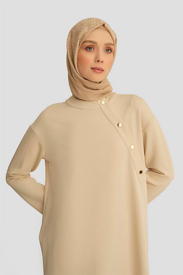 Zımba Detaylı Örme Takım 25yh615 Bej - 3