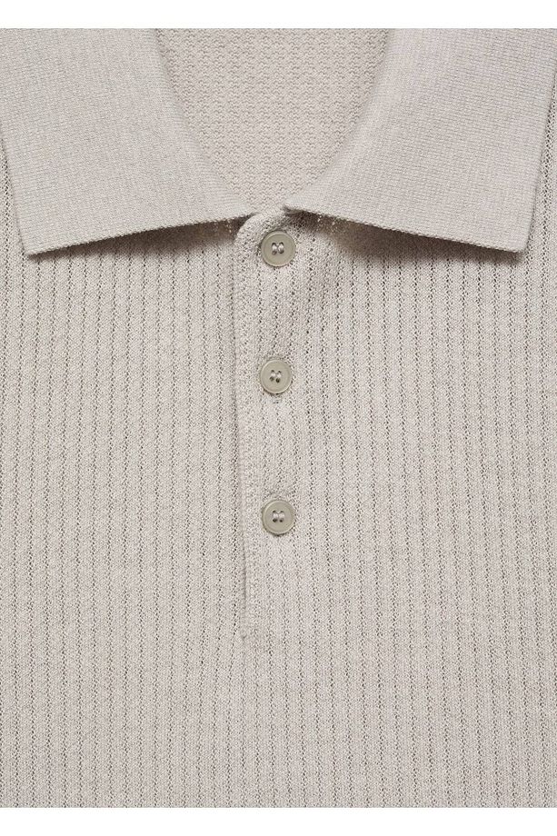 Fitilli örgü polo gömlek - 7