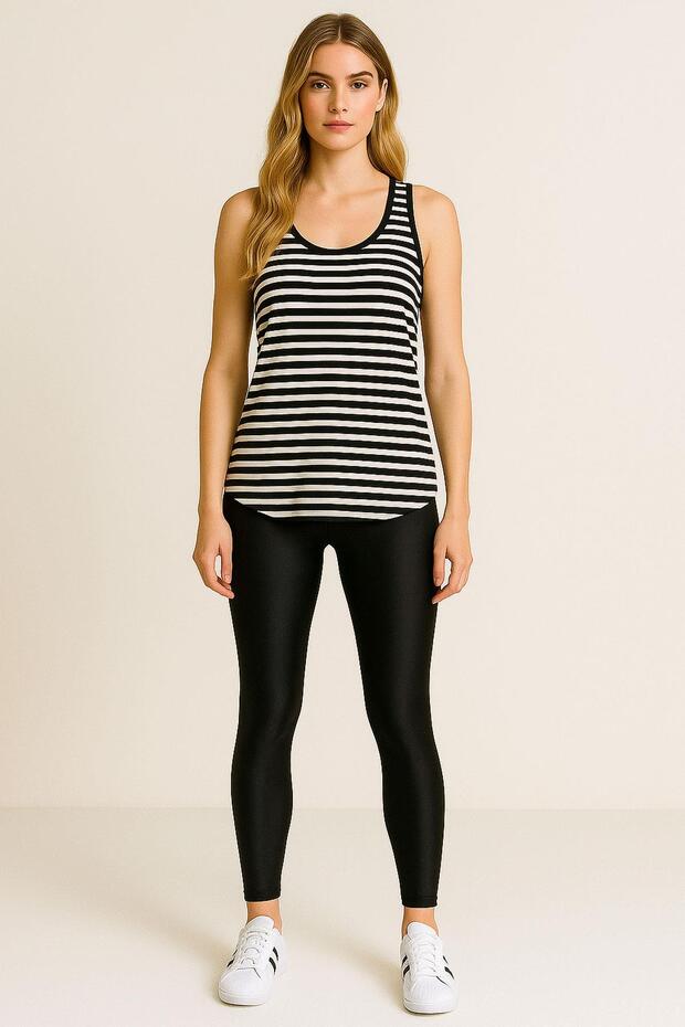 2 Adet A Kesim Rahat Kalıp Basic Kalın Askılı Atlet Tişört - 2