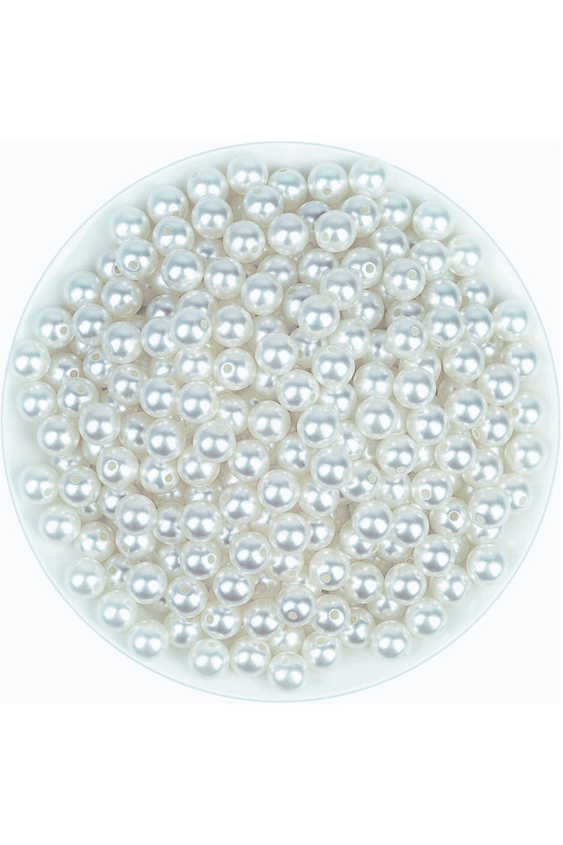 10 mm 250 Pieces Pearl Beads - White - for Bag and Jewelry Making