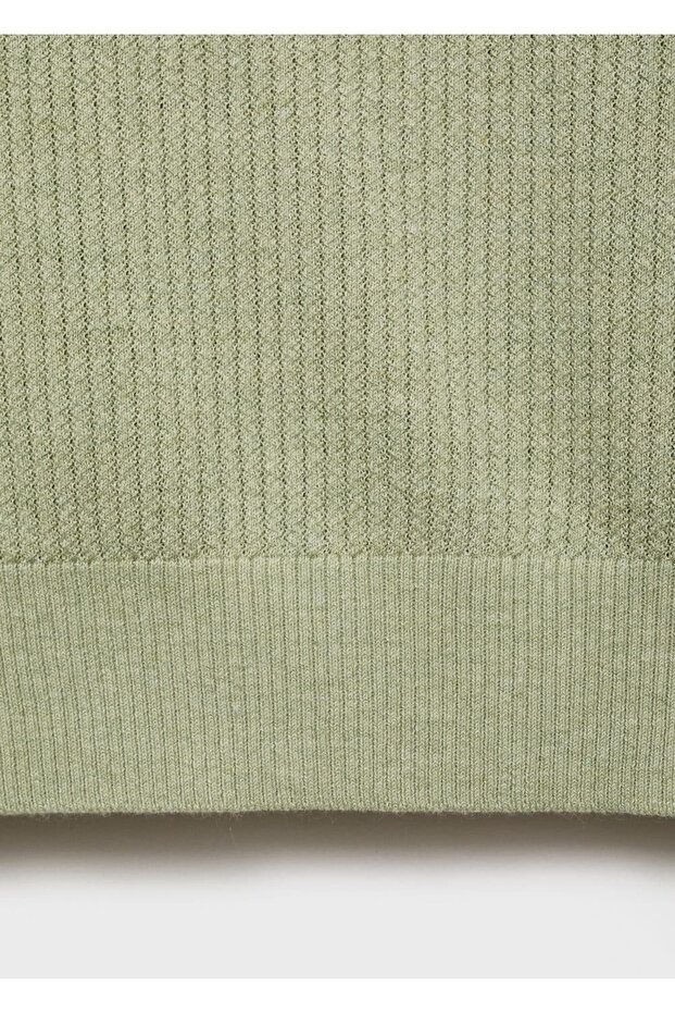 Fitilli örgü polo gömlek - 6