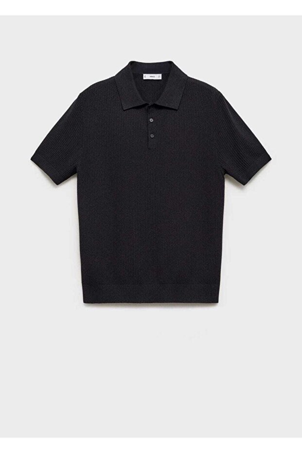 Fitilli örgü polo gömlek - 3