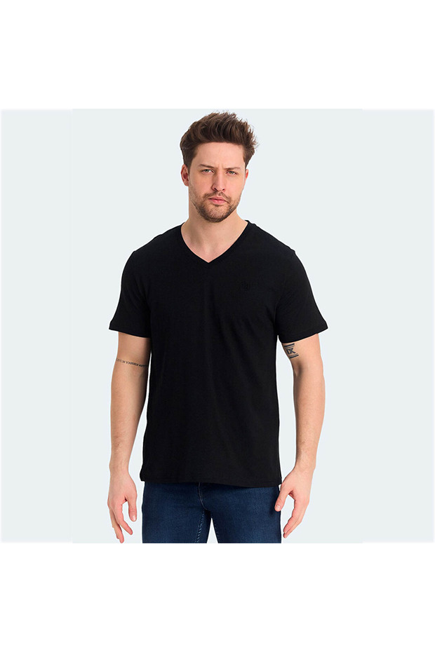 Mb Ct106 V Nk T-Sh 5Fx Black Men's T-Shirt A101939415