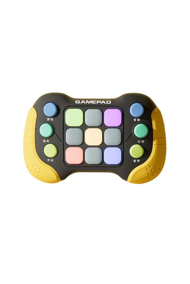 Flippy Interactive Toy, console type, 6 functional buttons, 5 modes, +3 years, yellow/black
