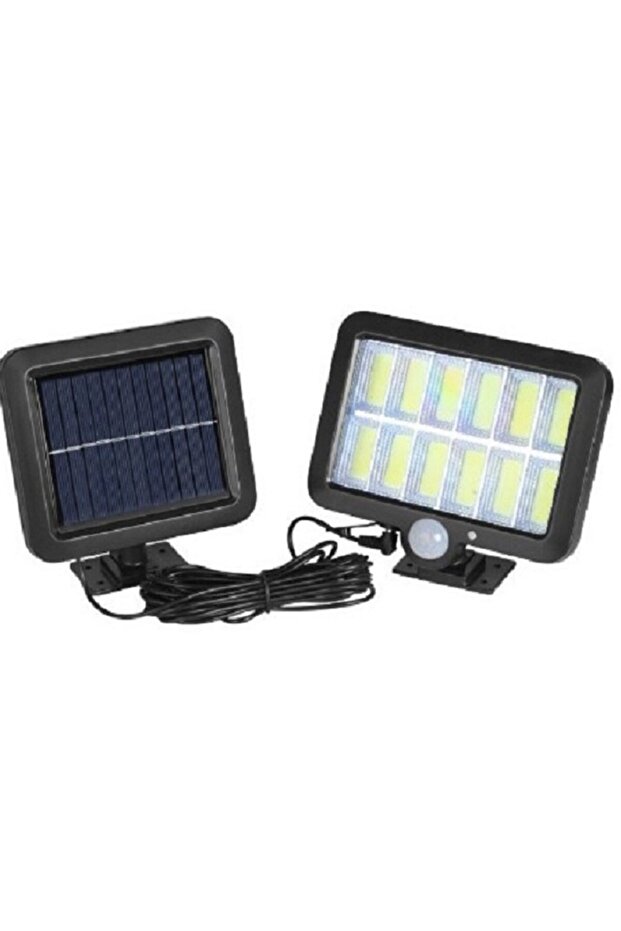 LED Solar Lamp, Rectangular Model, Bibilel, White, Black - 1