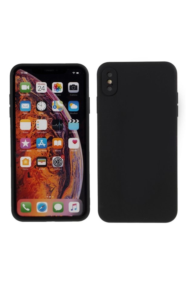 Protective case compatible with Apple iPhone X Liquid Silicone Case Black,