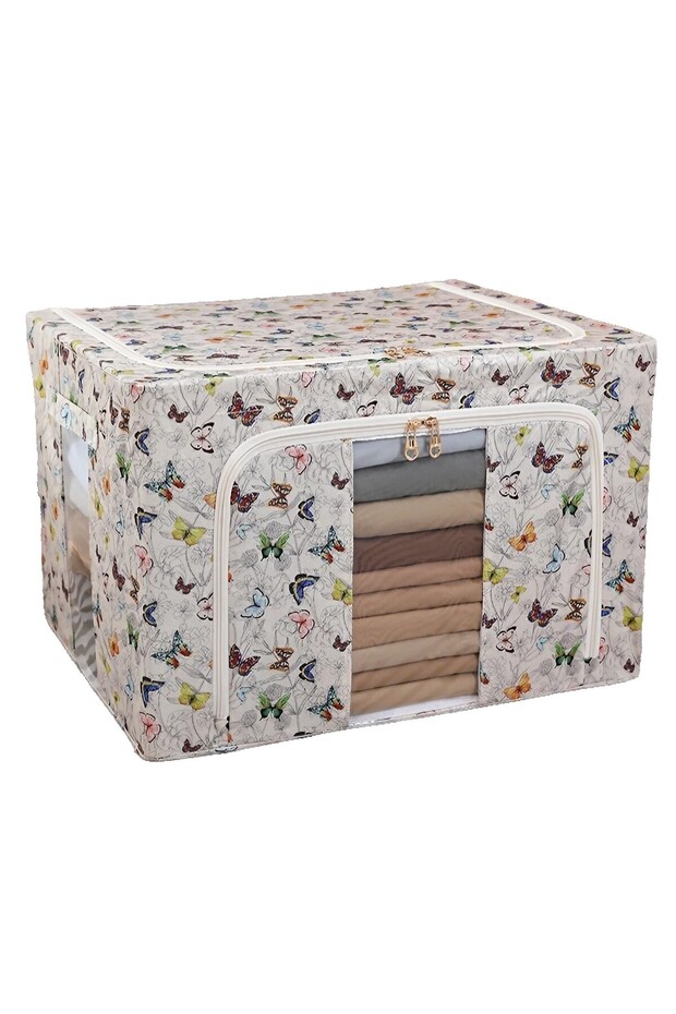 Storage Box, Flippy, 66L, Textile Material, Butterfly Pattern, Multicolor - 1