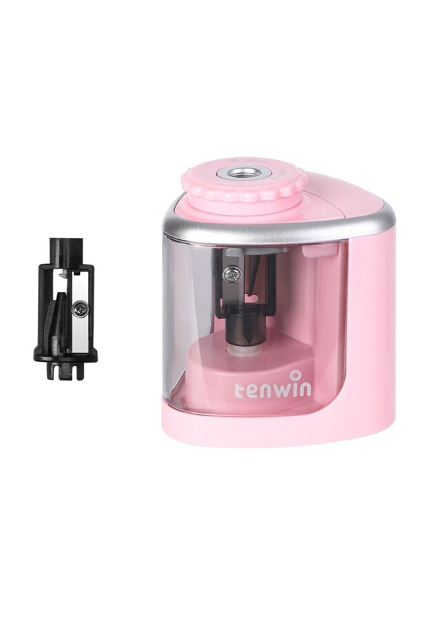 Semi-Automatic Electric Sharpener, Flippy, Plastic, Pink - 1