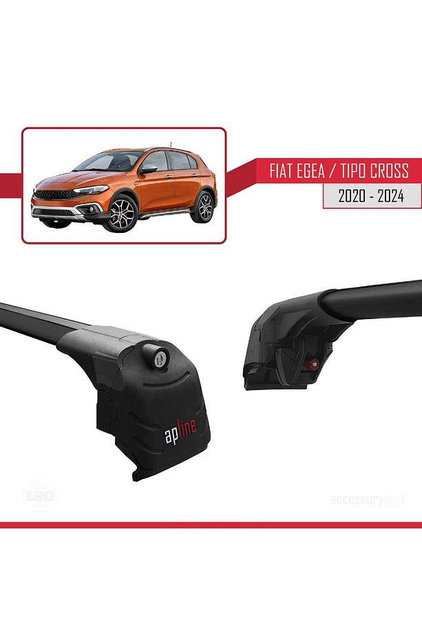 Fiat Egea Cross 2020 2021 2022 2023 2024 2025 Ace-2 Ara Atkı Tavan Barı Siyah - 1