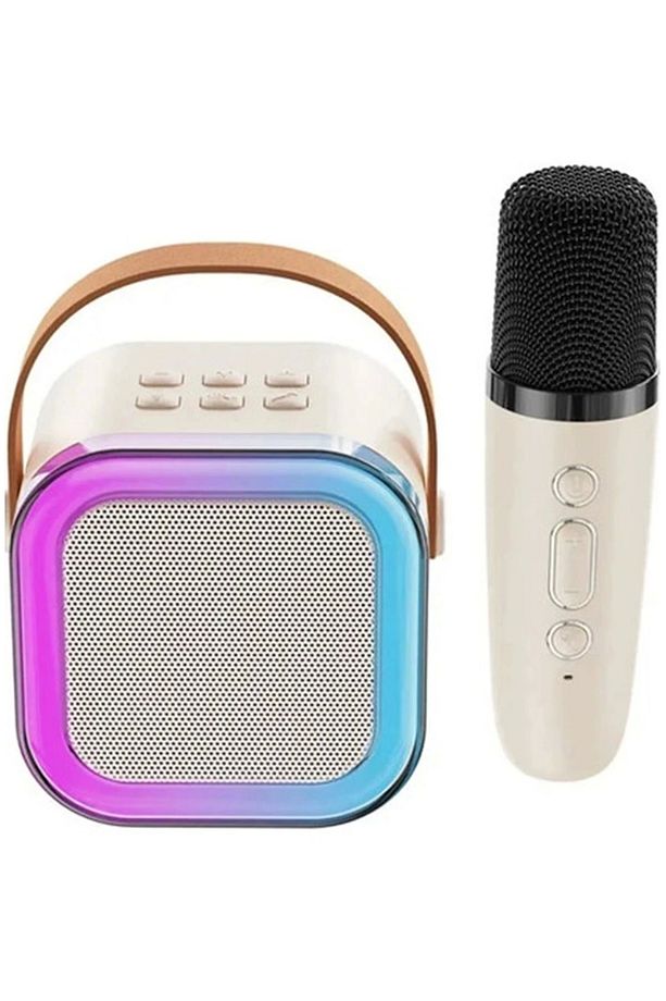 Karaoke Kablosuz Hoparlör Mikrofonlu Rgb Işıklı Bluetooth Speaker Tf Kart/usb Be - Maxora2281-5 - 2