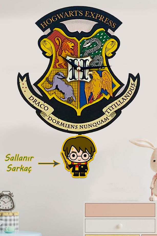 Harry Potter Sarkaçlı Hareketli Duvar Saati - 3
