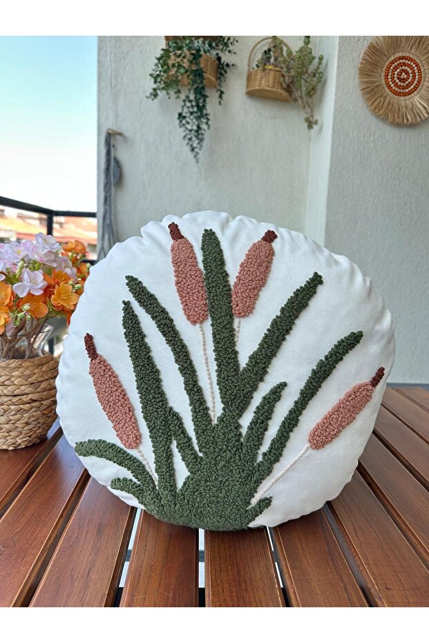 Panch Green Cali Model Filled Round 1 Piece 30cm Bohemian %Handmade