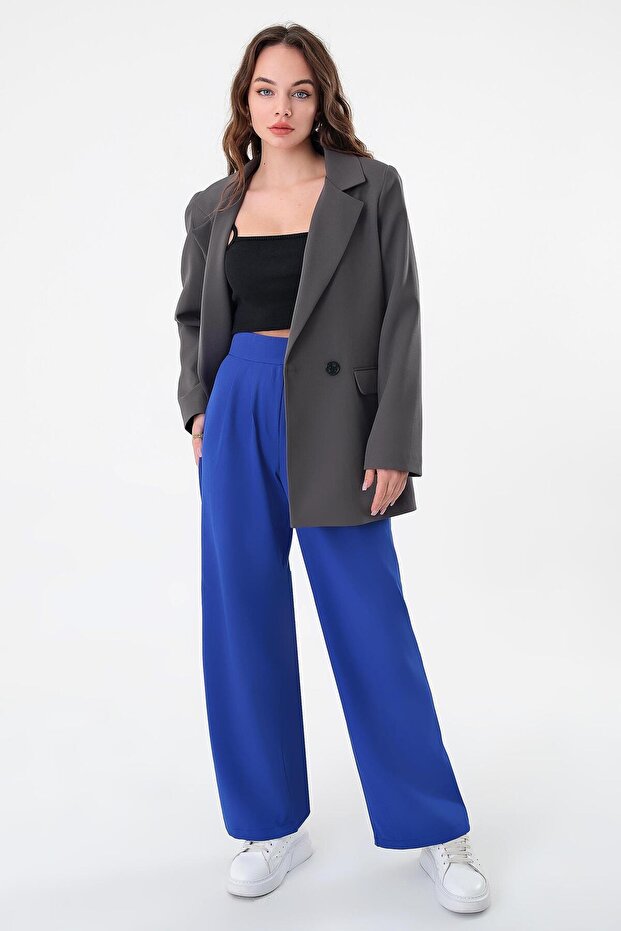 Anthracite Double Button Blazer Jacket - 3