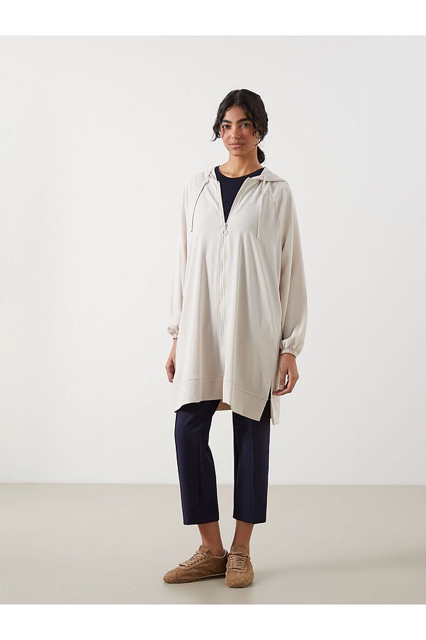 Kapüşonlu Oversize Kadın Tunik - 2