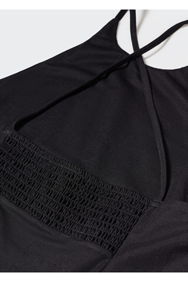 Halter yaka triko bluz - 7