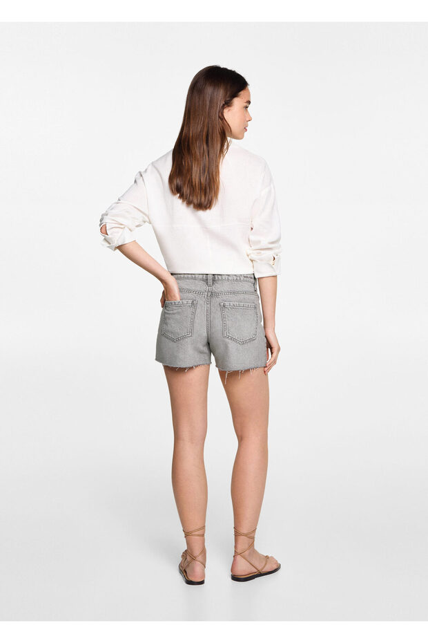 Açık Gri Denim Kız Çocuk Şort & Bermuda 77080615 - 6