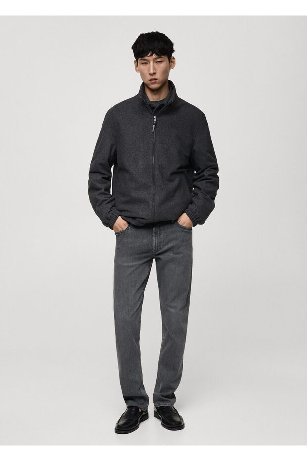 Anthrazitfarbene Herrenjacke 77005967 - 10