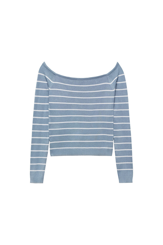 Blauer Mädchenpullover 77052932 - 8