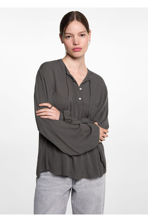 Graue Mädchenbluse 77064050 - 8