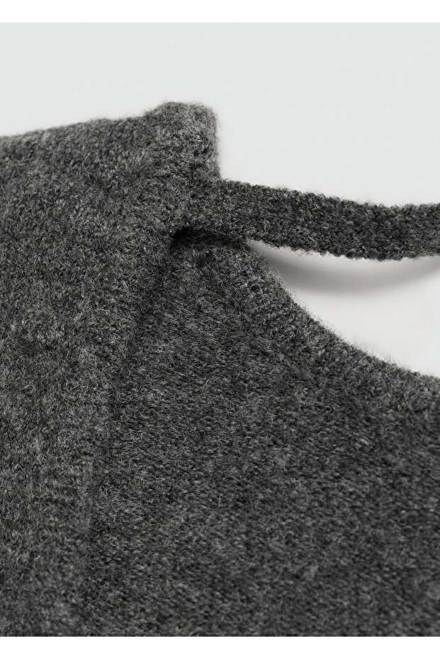 Grauer Mädchenpullover 77054782 - 6