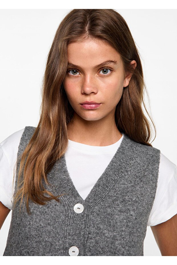 Graue Mädchenweste 77094781 - 3