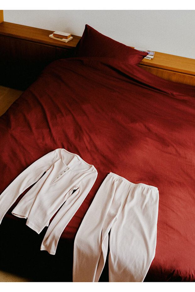 Hellrosa Damen-Pyjamahose 77050576 - 8