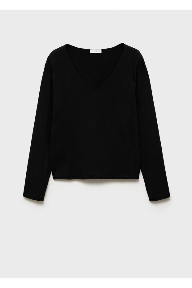 Schwarzer Mädchenpullover 77012936 - 1