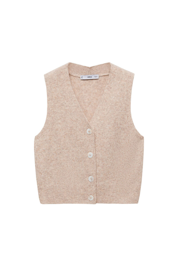 Sandfarbene Mädchenweste 77094781 - 6