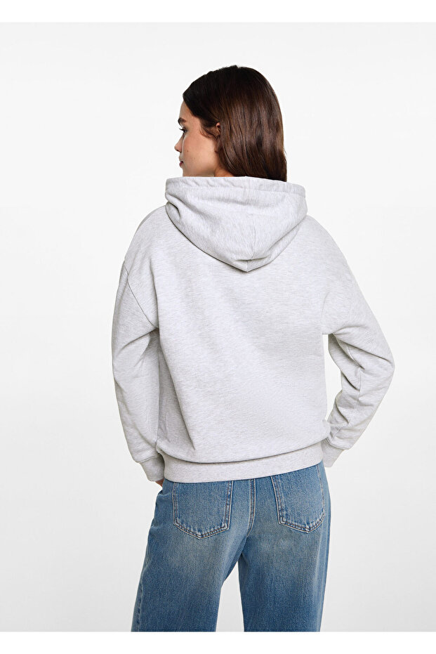 Hellgraues Mädchen-Sweatshirt 77044782 - 5