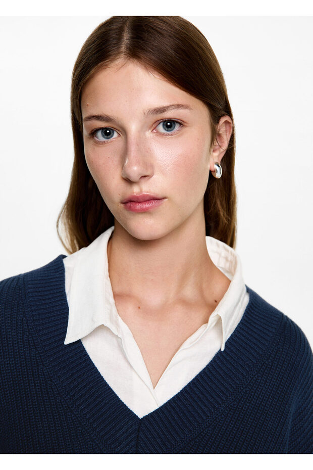 Marineblauer Mädchenpullover 77044786 - 3