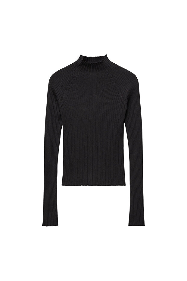 Schwarzer Mädchenpullover 77048273 - 2