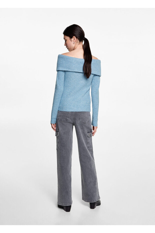 Himmelblauer Mädchenpullover 77026750 - 4