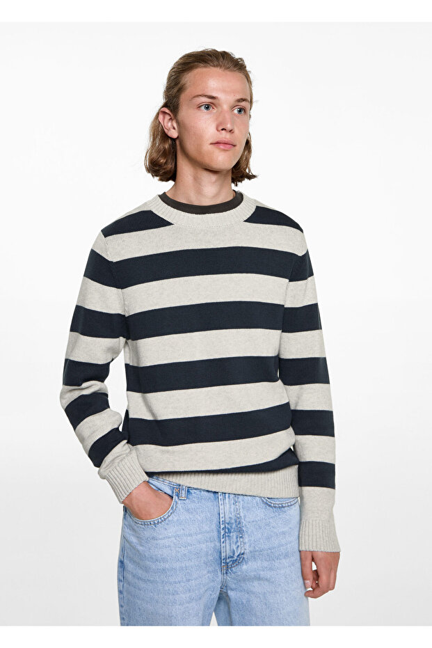 Marineblauer Jungenpullover - 1