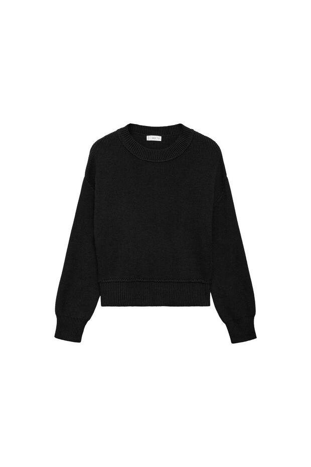 Schwarzer Mädchenpullover 77064040 - 5