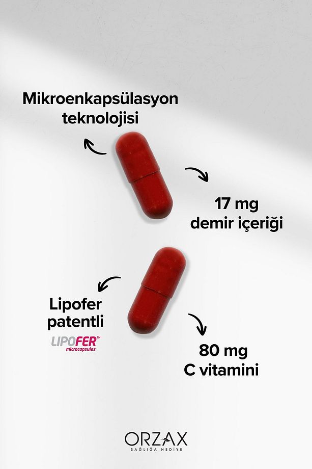 Ocean Microfer Demir ve C Vitamini 60 Kapsül - 3