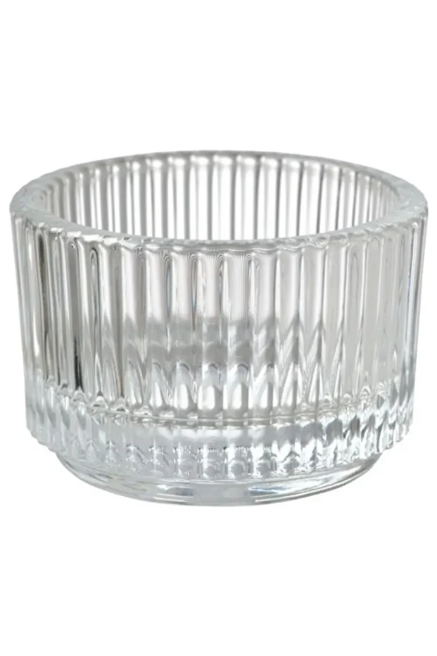 3 Adet Mumluk Küçük Boy Saydam Cam Çap: 5 Cm Tealight Mumlık - 2
