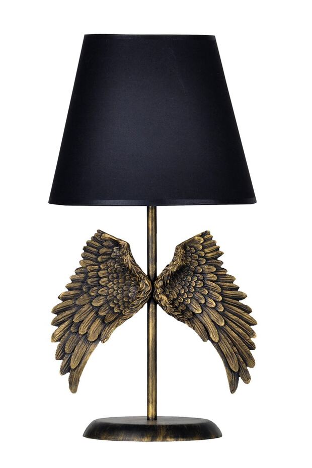 Modern Dizayn Melek Abajur Gold-siyah - 1