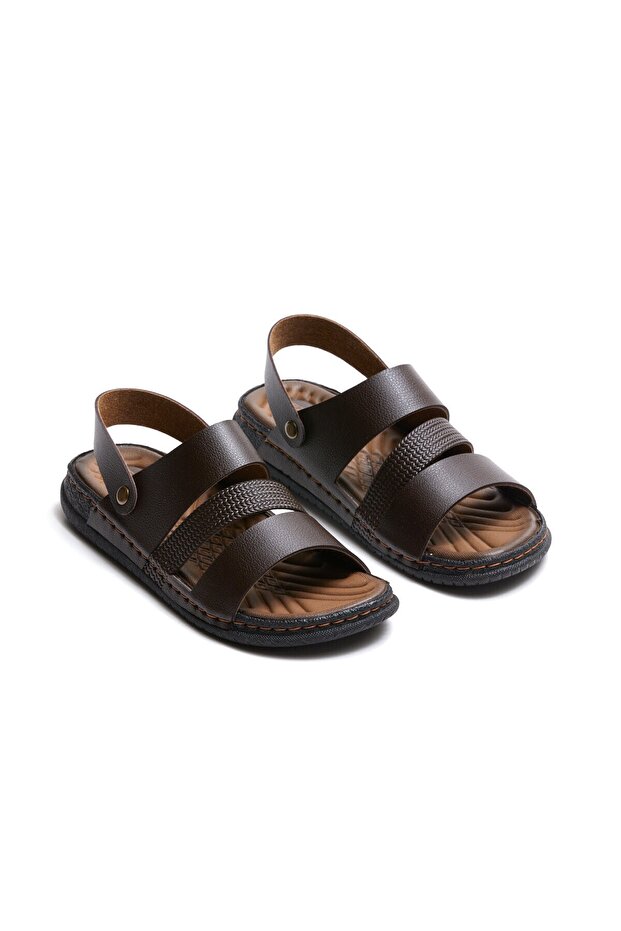 Anatomical Men's Sandals Slippers 11651 Brown