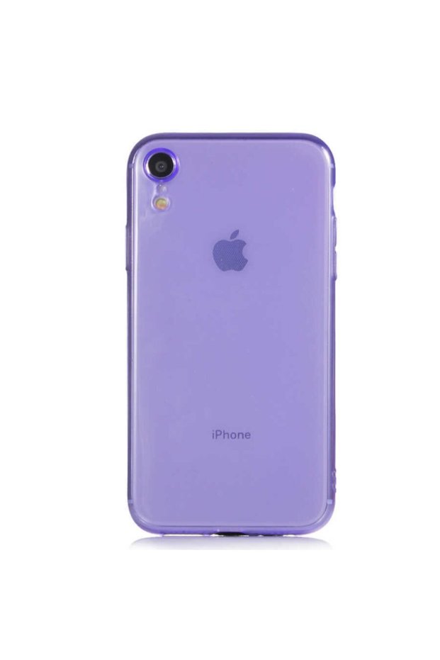 iPhone Xr 6.1 Case Camera Protruding Colorful Transparent Silicone