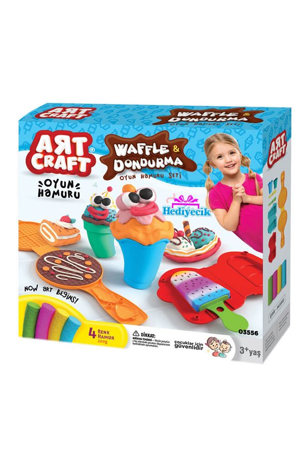 Art Craft Dondurma Ve Waffle Yapma Oyun Hamuru Seti 200 Gr - 3