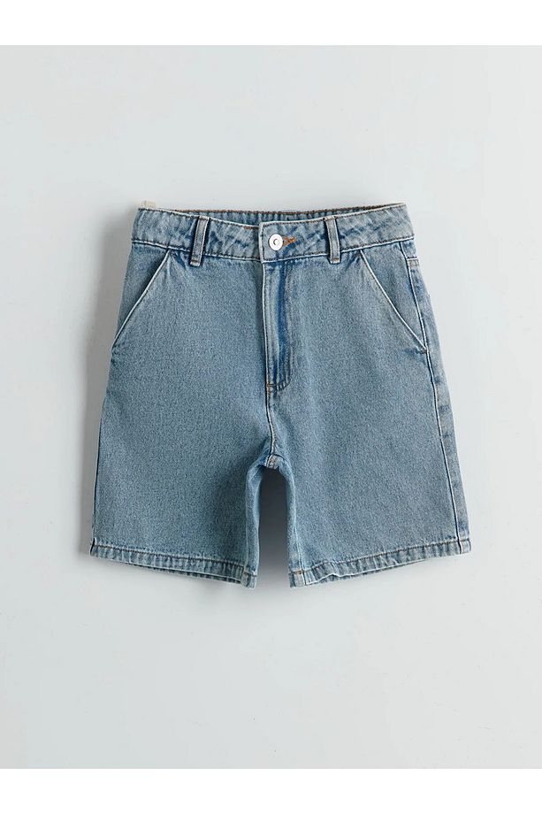 Beli Ayarlanabilir Lastikli Kız Çocuk Jean Şort - 5