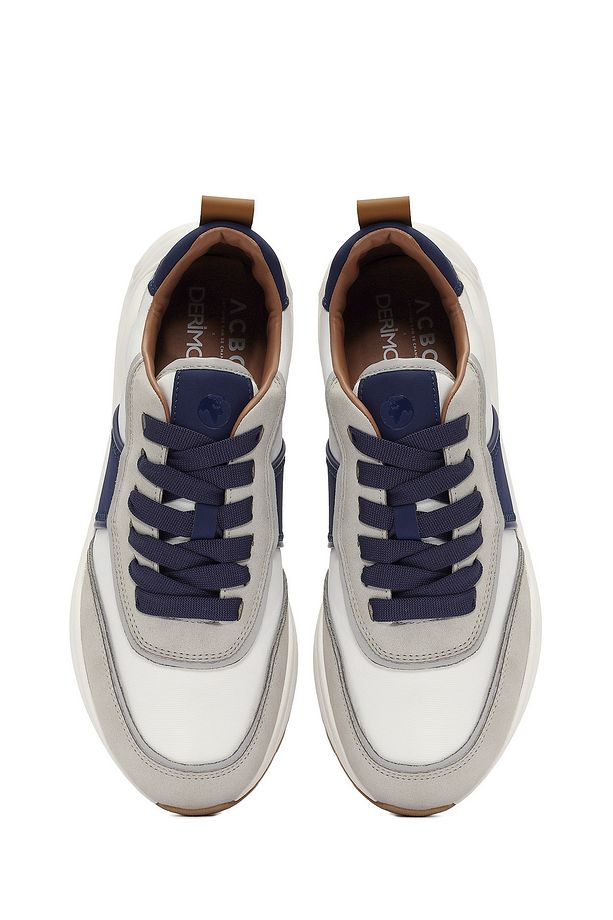 ACBC x DERİMOD Erkek Bej Bağcıklı Kalın Tabanlı Sneaker 25SFD78066F - 7