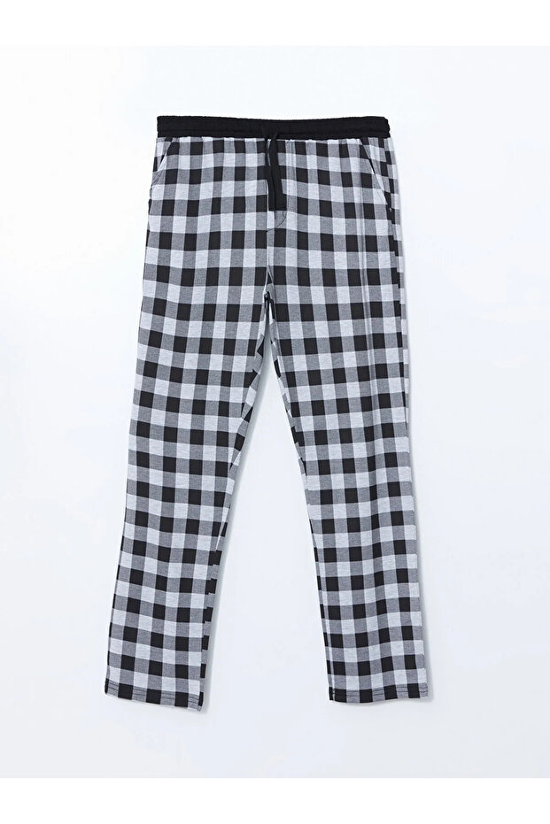 Standard Pattern Plaid Men's Pajama Bottom - 6