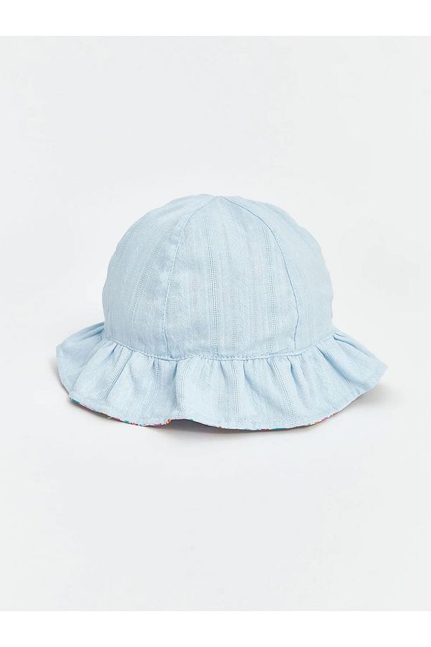 Çiçek Baskılı Kız Bebek Bucket Şapka - 5